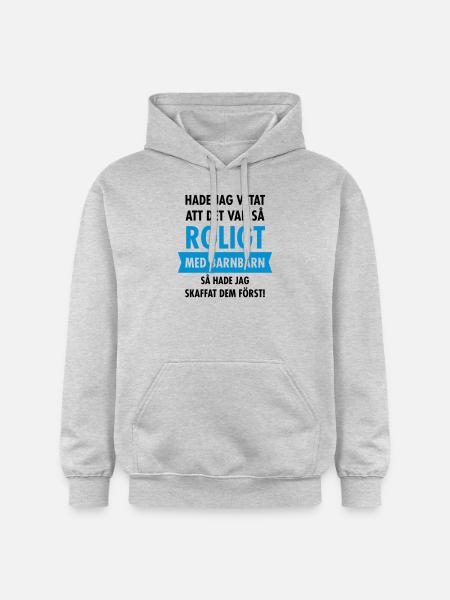 Roligt Med Barnbarn Morfar - Gildan Unisex Softstyle® Midweight Hoodie - light heather grey