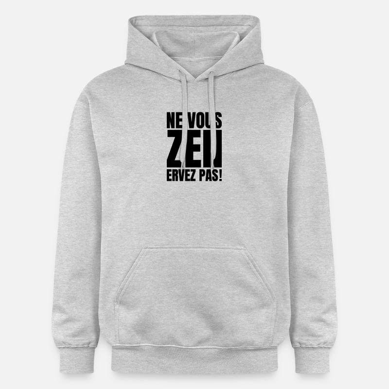 NE VOUS ZENERVEZ PAS ! - Sweat à capuche Softstyle® Gildan Unisexe - gris clair chiné