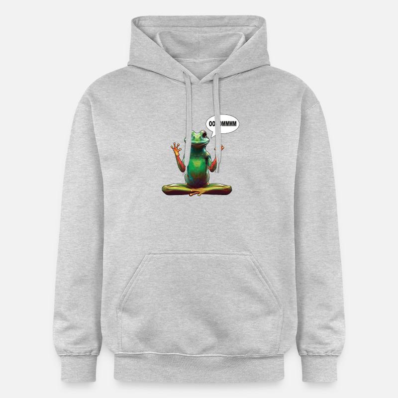 Grenouille de yoga - Sweat à capuche Softstyle® Gildan Unisexe - gris clair chiné