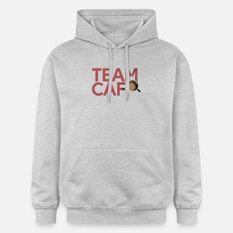 Team café - Sweat à capuche Softstyle® Gildan Unisexe - gris clair chiné
