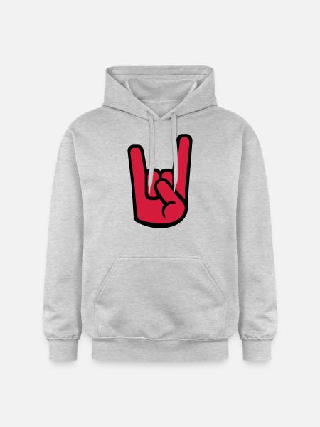 Rock Metal - Gildan Unisex Softstyle® Midweight Hoodie - Hellgrau meliert
