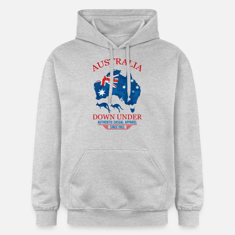 AUSTRALIA - DOWN UNDER 2 - Gildan Unisex Softstyle® Midweight Hoodie - Hellgrau meliert