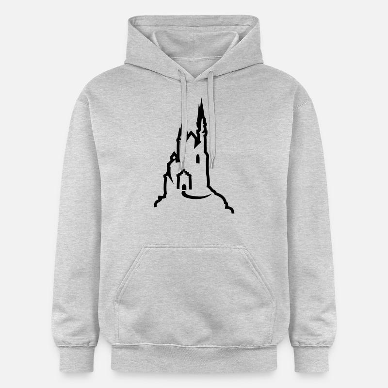 Château - Sweat à capuche Softstyle® Gildan Unisexe - gris clair chiné