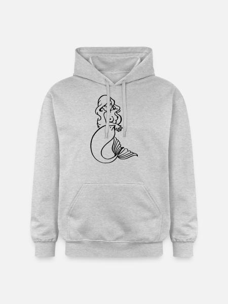 Sirène - Sweat à capuche Softstyle® Gildan Unisexe - gris clair chiné