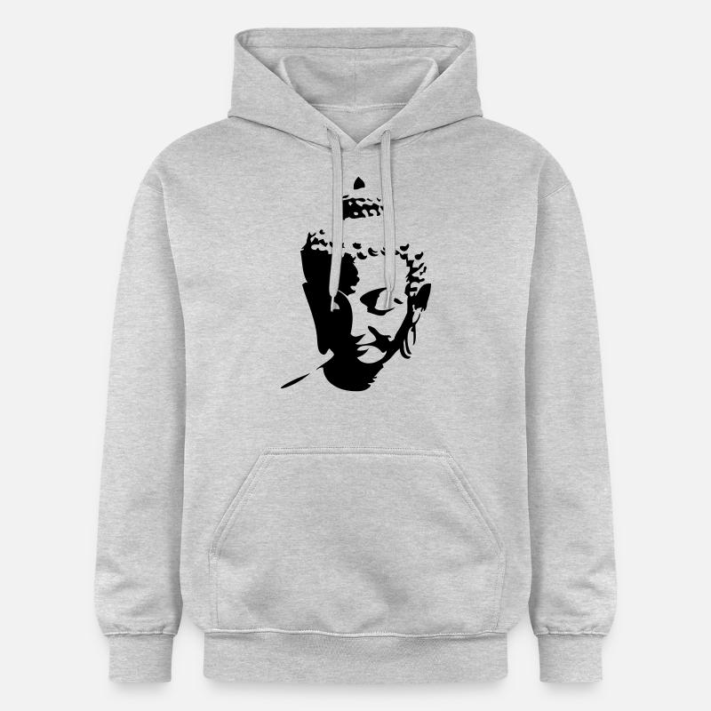 bouddha - Sweat à capuche Softstyle® Gildan Unisexe - gris clair chiné