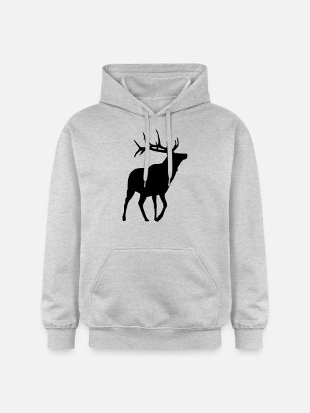 Hirsch - Gildan Unisex Softstyle® Midweight Hoodie - Hellgrau meliert