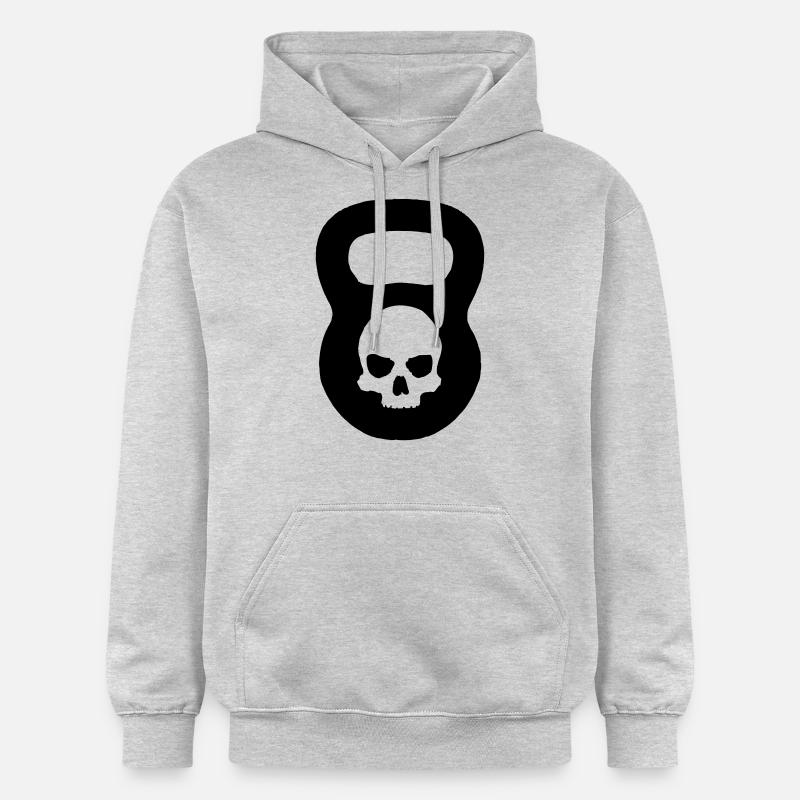 Kettlebell Ghost Black - Gildan Unisex Softstyle® Midweight Hoodie - Hellgrau meliert