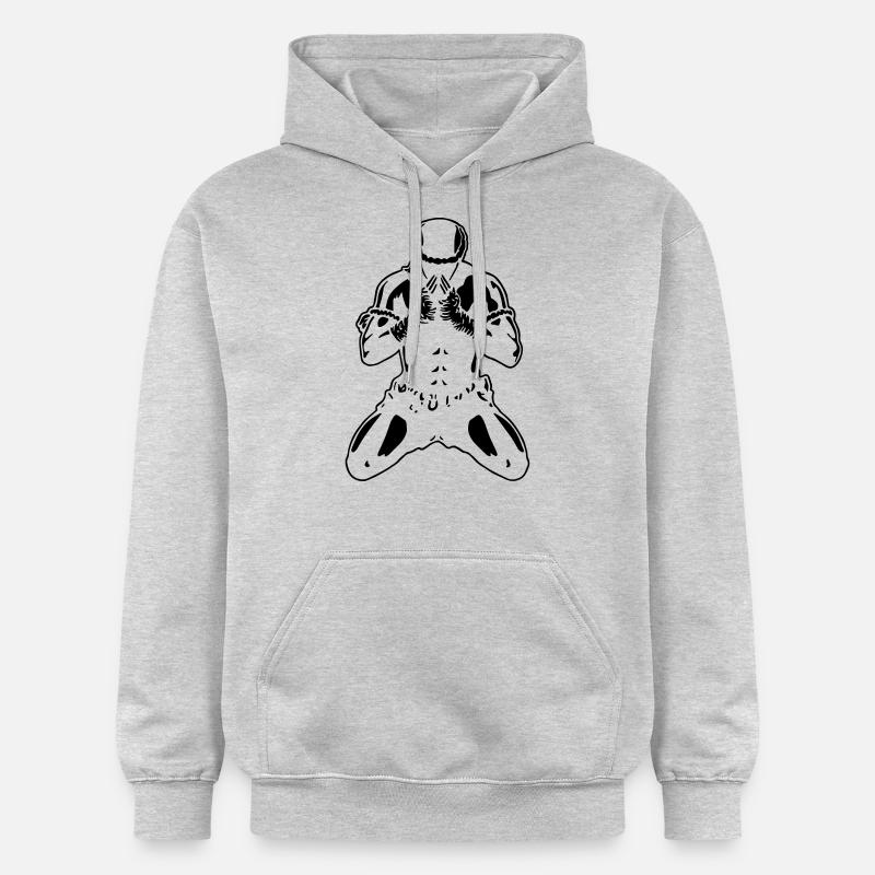 muay_thai_fighter04c - Sweat à capuche Softstyle® Gildan Unisexe - gris clair chiné