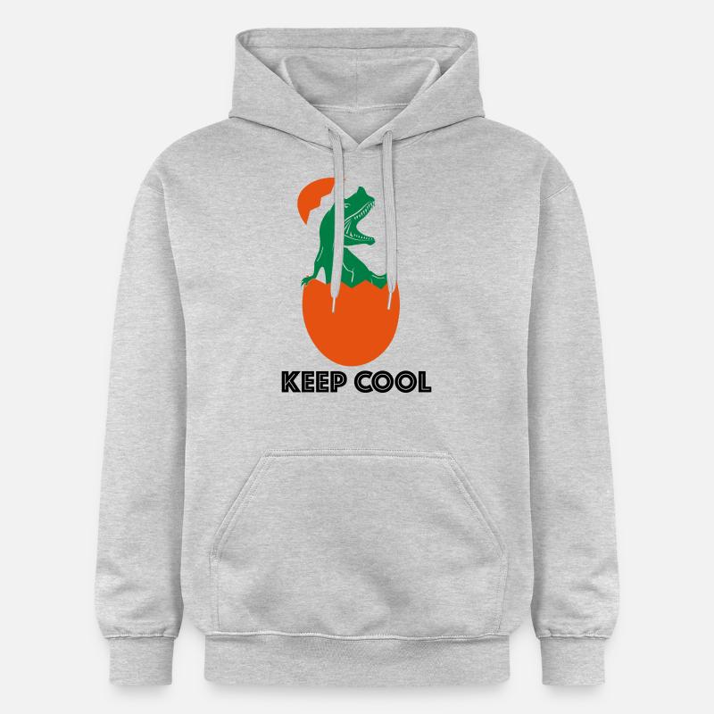 DINO COOL JURASSIK CLIMAT - Sweat à capuche Softstyle® Gildan Unisexe - gris clair chiné