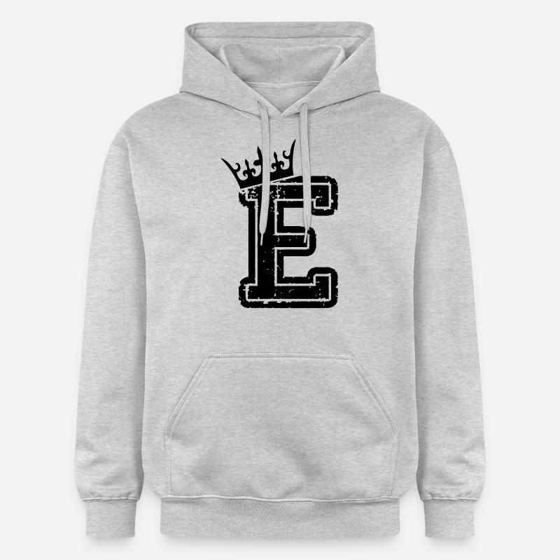 buchstabe_e_king - Sweat à capuche Softstyle® Gildan Unisexe - gris clair chiné