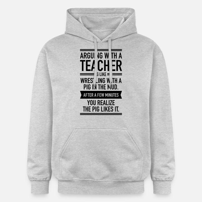 Arguin With A Teacher - Sweat à capuche Softstyle® Gildan Unisexe - gris clair chiné
