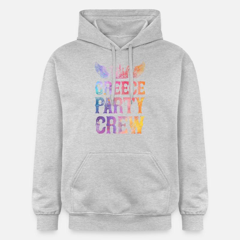 L’équipe du parti grec dit - Sweat à capuche Softstyle® Gildan Unisexe - gris clair chiné