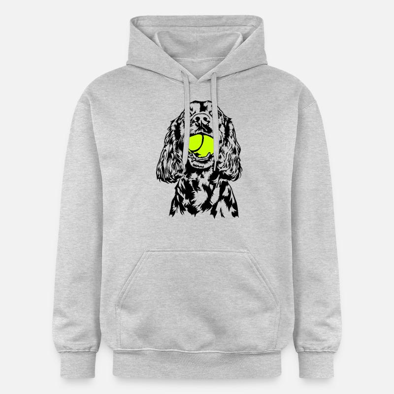 Cocker Spaniel Chien Chien Wilsigns - Sweat à capuche Softstyle® Gildan Unisexe - gris clair chiné