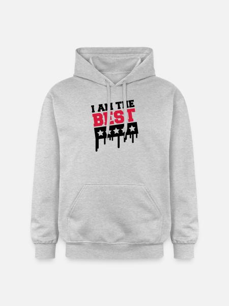i_am_the_best_a2 - Gildan Unisex Softstyle® Midweight Hoodie - light heather grey