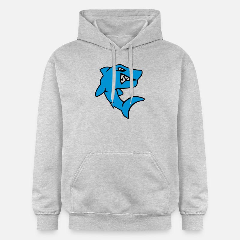 Requin - Sweat à capuche Softstyle® Gildan Unisexe - gris clair chiné