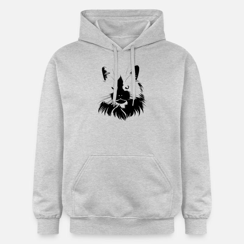 Chat, Motif De Chat - Sweat à capuche Softstyle® Gildan Unisexe - gris clair chiné
