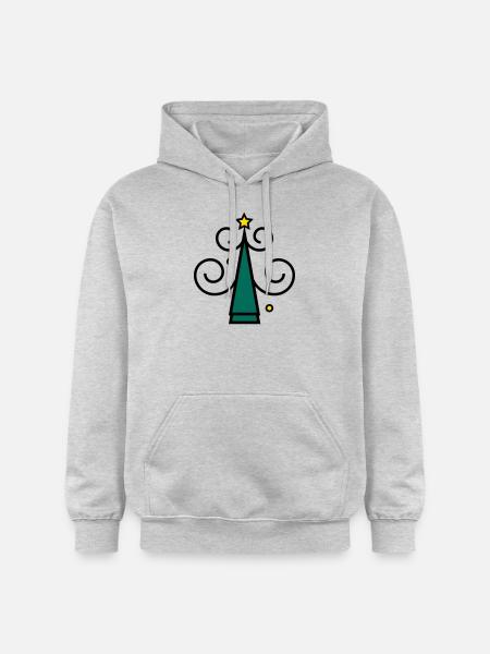 Christmas tree icon z1 - Gildan Unisex Softstyle® Midweight Hoodie - light heather grey