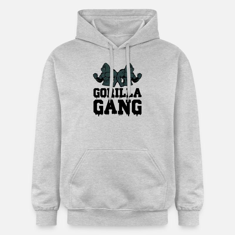 Gang de gorilles - Sweat à capuche Softstyle® Gildan Unisexe - gris clair chiné