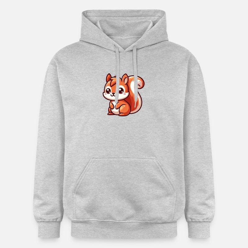 Petit Ecureuil Mignon - Sweat à capuche Softstyle® Gildan Unisexe - gris clair chiné