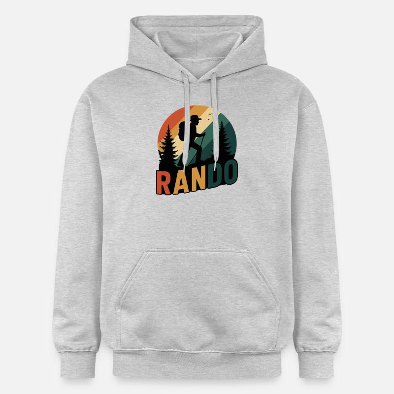 Randonne Rando randonneur - Sweat à capuche Softstyle® Gildan Unisexe - gris clair chiné