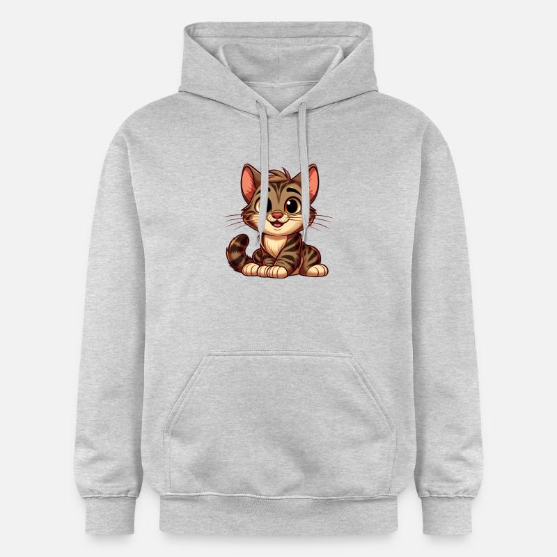 cat tiger 2 - Sweat à capuche Softstyle® Gildan Unisexe - gris clair chiné