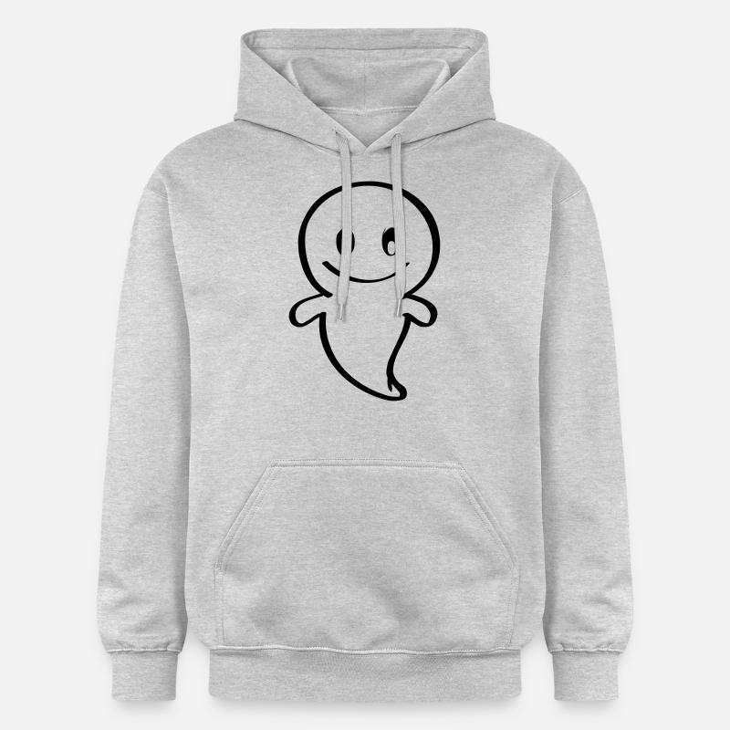 Friendly Ghost Halloween hantise - Sweat à capuche Softstyle® Gildan Unisexe - gris clair chiné