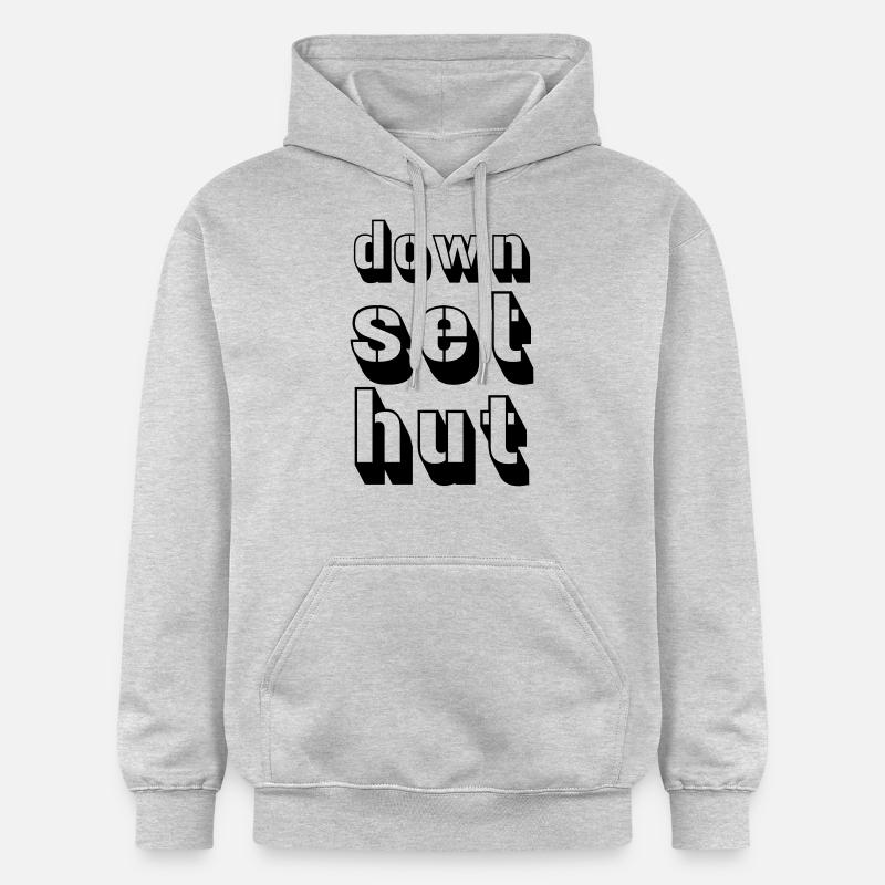 down_set_hut - Gildan Unisex Softstyle® Midweight Hoodie - Hellgrau meliert
