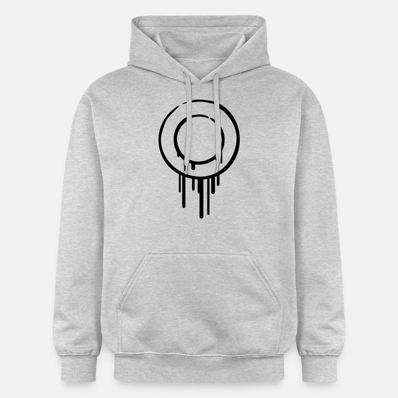 circle_rings_graffiti - Sweat à capuche Softstyle® Gildan Unisexe - gris clair chiné