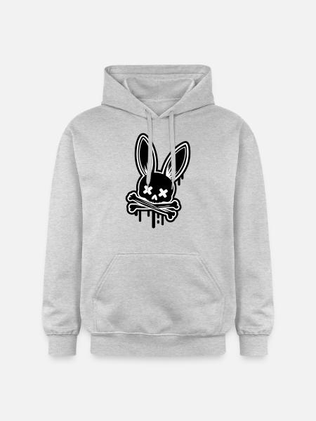 Bunny Skull Easter Skull - Gildan Unisex Softstyle® Midweight Hoodie - light heather grey