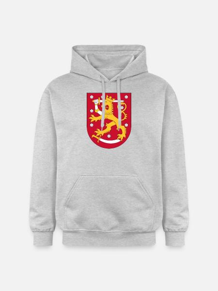 Suomen vaakuna - Gildan Unisex Softstyle® Midweight huppari - meleerattu vaaleanharmaa