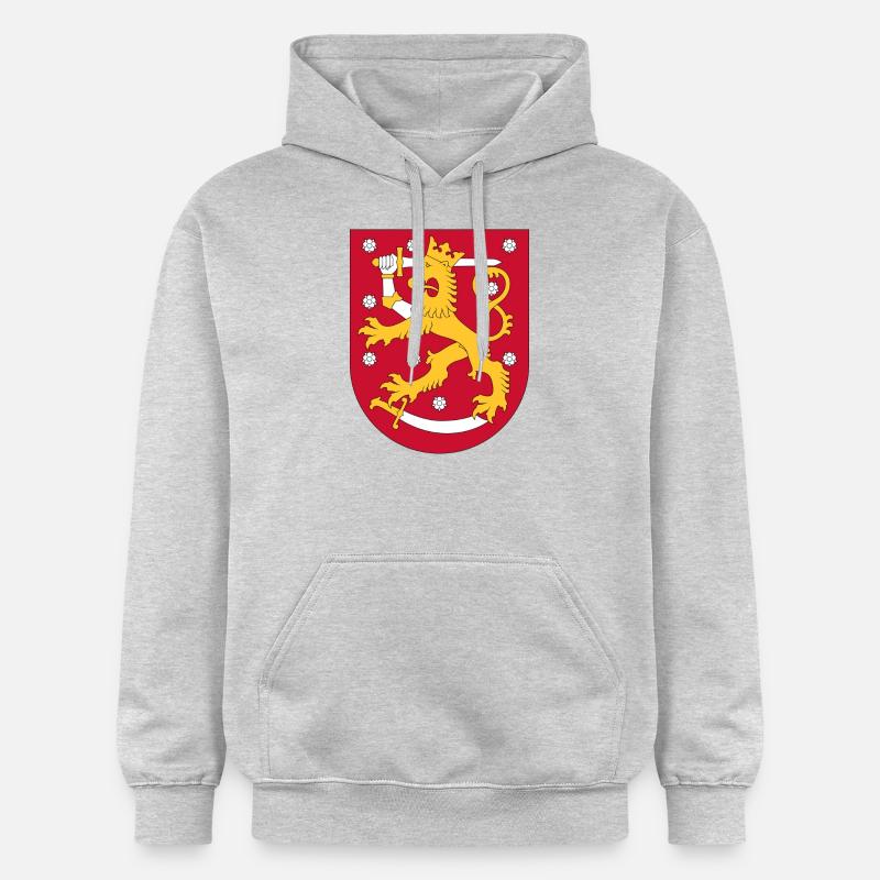 Suomen vaakuna - Gildan Unisex Softstyle® Midweight huppari - meleerattu vaaleanharmaa