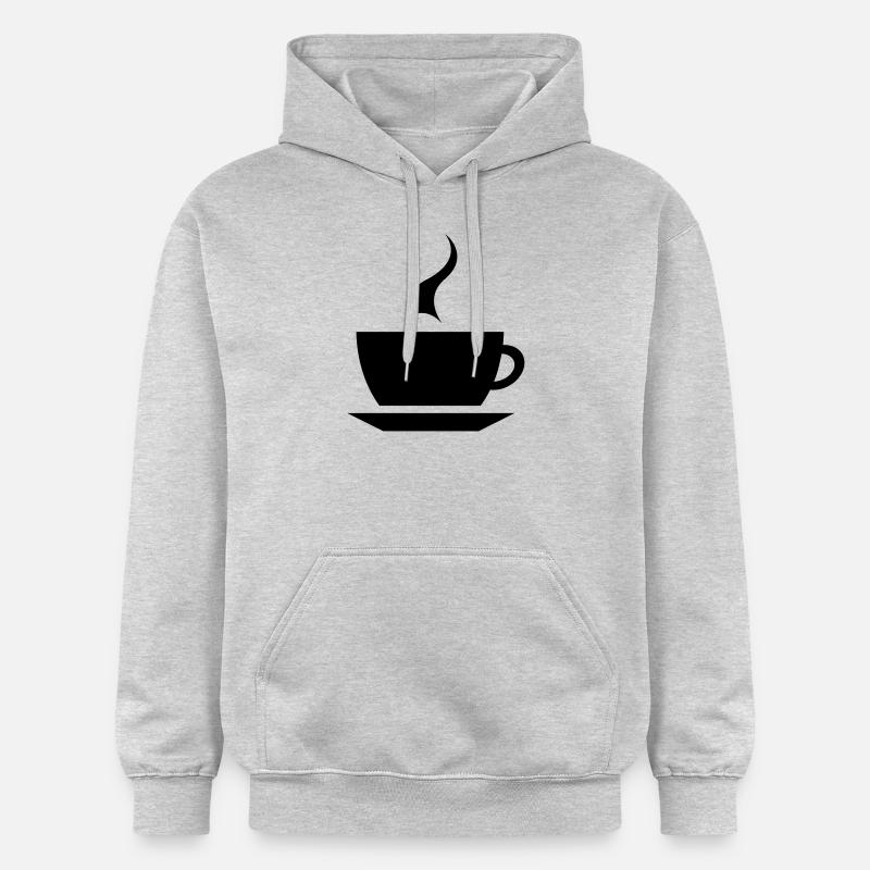 coffee cup tea cafe - Sweat à capuche Softstyle® Gildan Unisexe - gris clair chiné