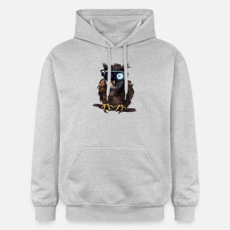 Eule_01 - Sweat à capuche Softstyle® Gildan Unisexe - gris clair chiné