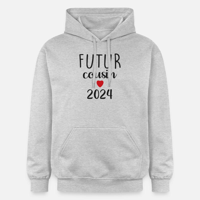 Futur cousin - 2024 - Sweat à capuche Softstyle® Gildan Unisexe - gris clair chiné