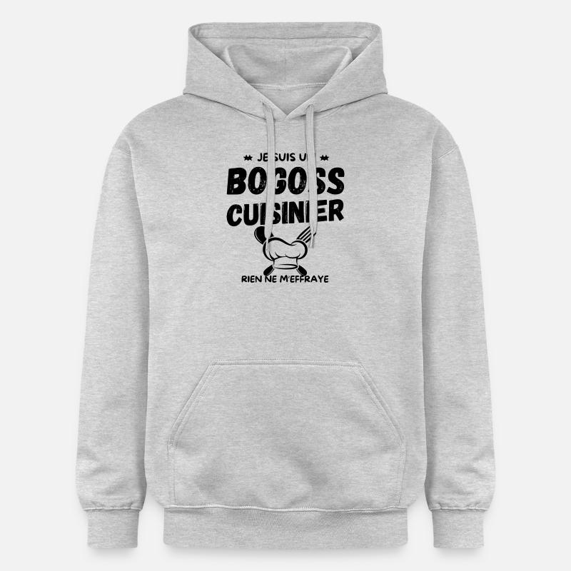 BOGOSS CUISINIER - Sweat à capuche Softstyle® Gildan Unisexe - gris clair chiné