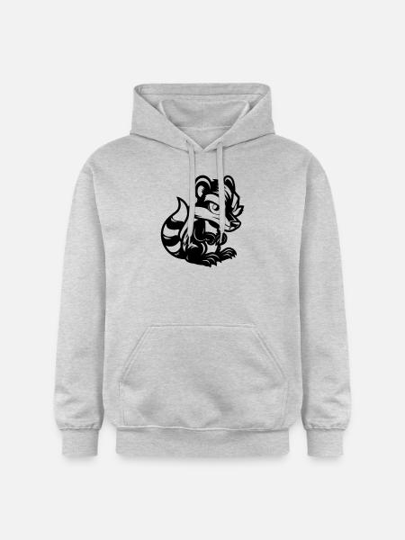 stinktier comic - Gildan Unisex Softstyle® Midweight Hoodie - Hellgrau meliert