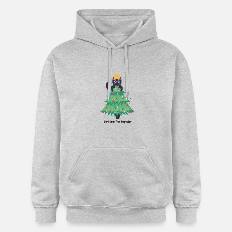 pull de noël chat dans sapin - Sweat à capuche Softstyle® Gildan Unisexe - gris clair chiné