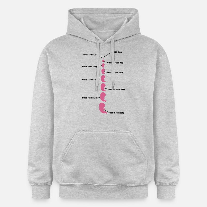 bébé evolution - Sweat à capuche Softstyle® Gildan Unisexe - gris clair chiné