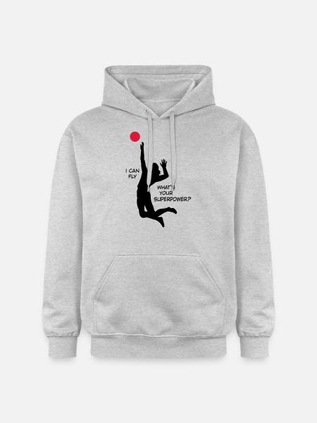 Volleyball - Gildan Unisex Softstyle® Midweight Hoodie - Hellgrau meliert