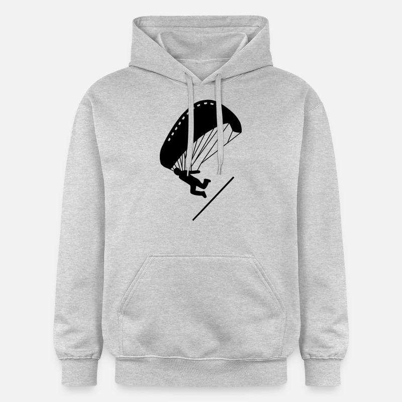 Launch. Gleitschirm. - Gildan Unisex Softstyle® Midweight Hoodie - Hellgrau meliert