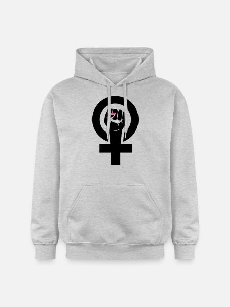 feministin - Gildan Unisex Softstyle® Midweight Hoodie - Hellgrau meliert
