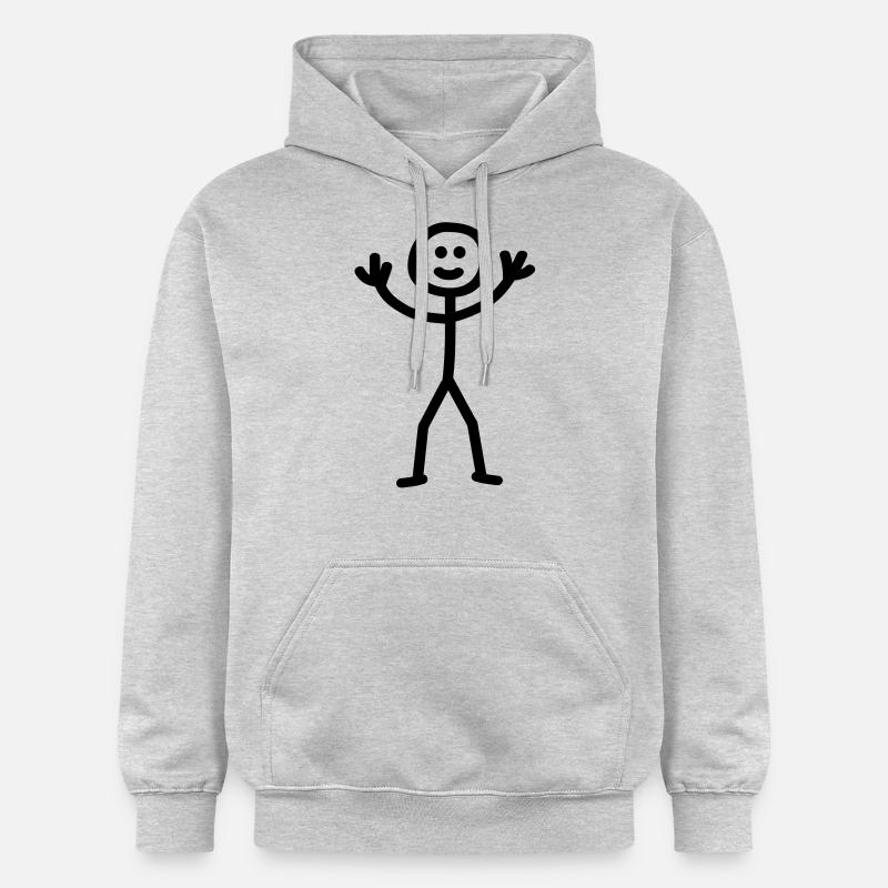 stick_figure - Sweat à capuche Softstyle® Gildan Unisexe - gris clair chiné