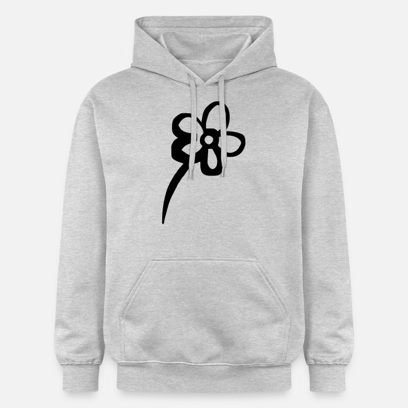 Fleur - flower - Sweat à capuche Softstyle® Gildan Unisexe - gris clair chiné