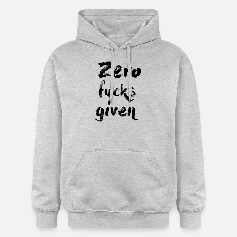 Zero Fucks Given - Sweat à capuche Softstyle® Gildan Unisexe - gris clair chiné