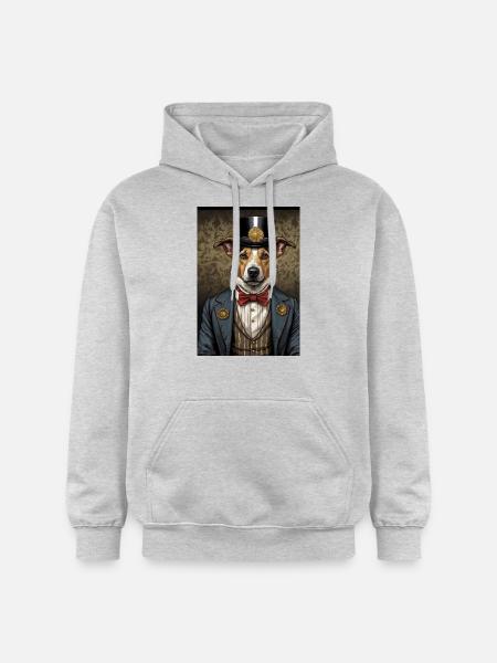 Australian Shepherd Dog Aristocrat Costume - Gildan Unisex Softstyle® Midweight Hoodie - light heather grey