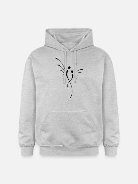 engel, - Gildan Unisex Softstyle® Midweight Hoodie - Hellgrau meliert