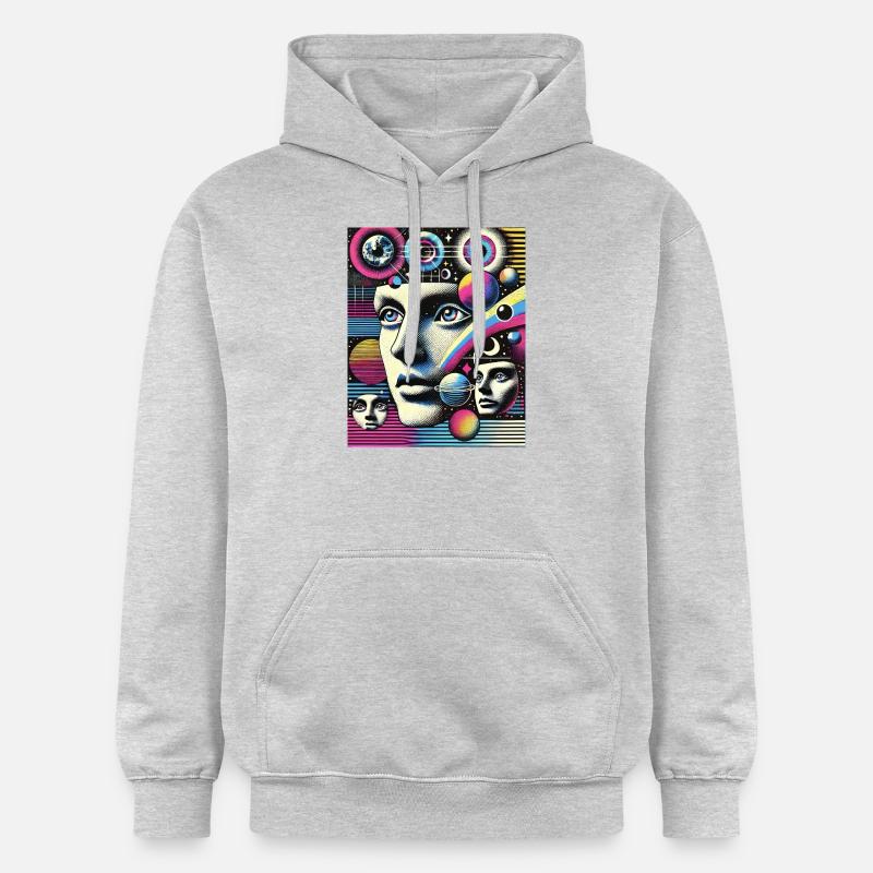 Celestial Mind - l’univers dans la tête - Sweat à capuche Softstyle® Gildan Unisexe - gris clair chiné