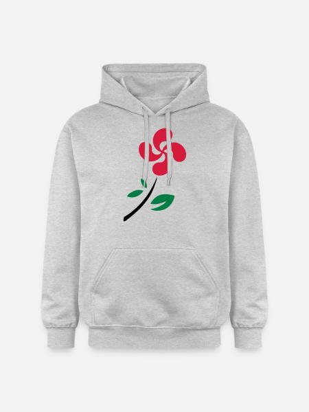 Fleur Basque - Sweat à capuche Softstyle® Gildan Unisexe - gris clair chiné