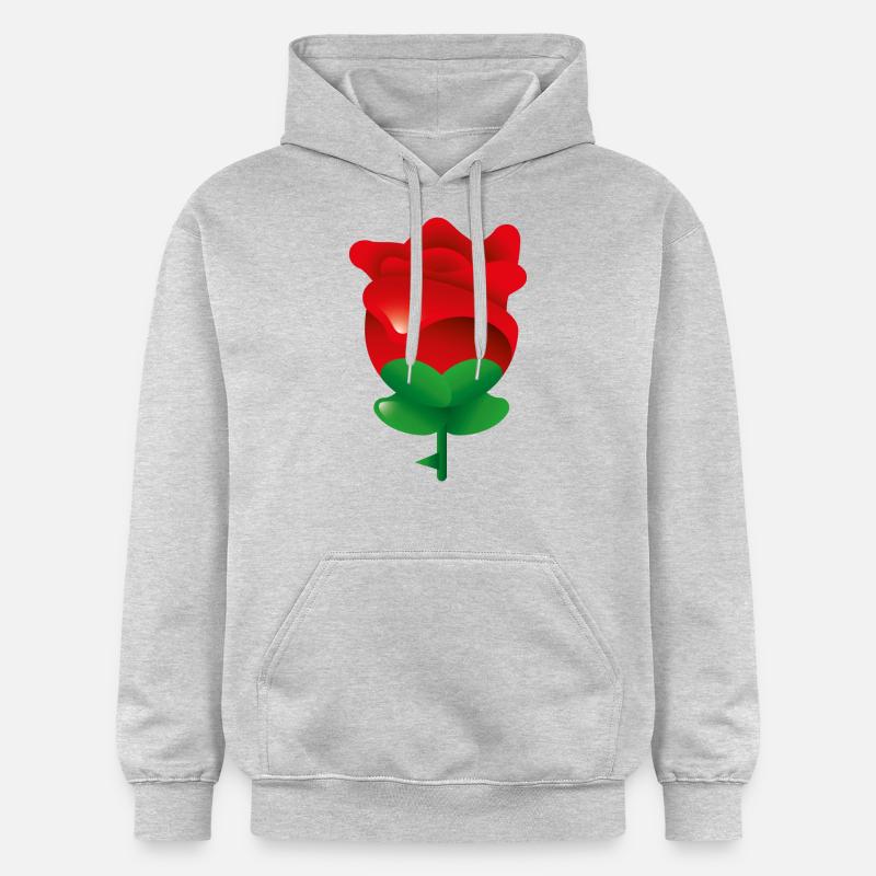 Smiley Rose - Sweat à capuche Softstyle® Gildan Unisexe - gris clair chiné