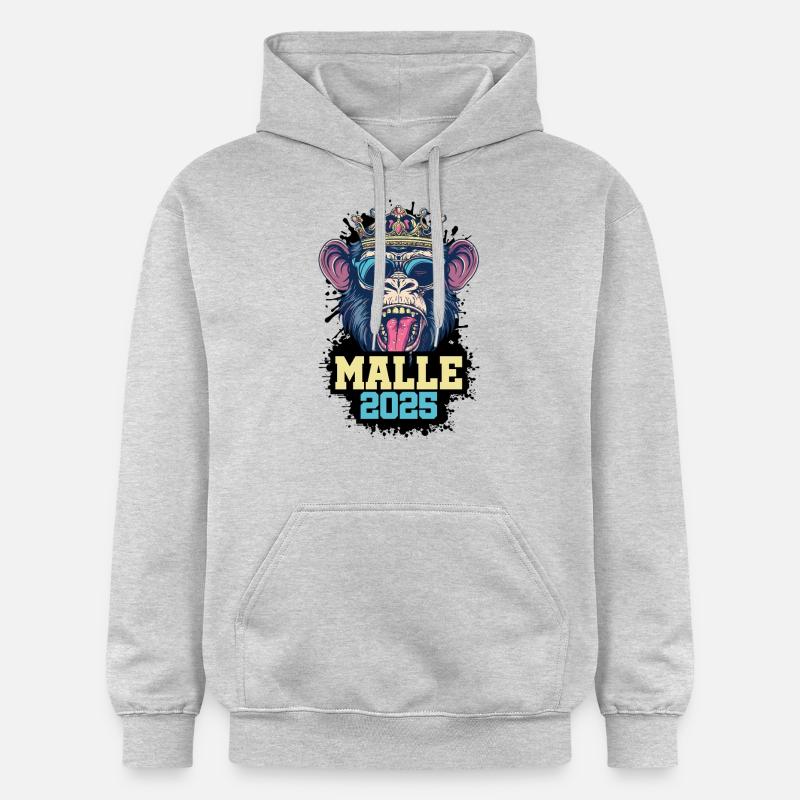 Malle 2025 Singe - Sweat à capuche Softstyle® Gildan Unisexe - gris clair chiné